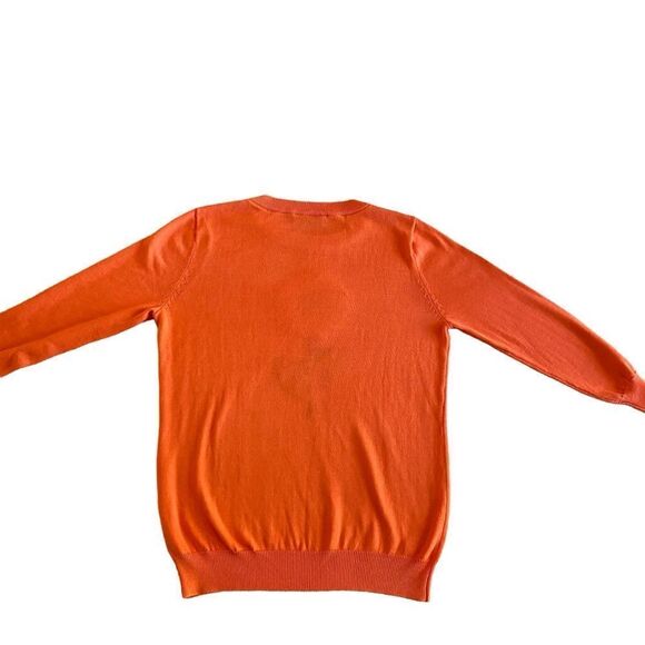 EUC Modcloth Happy Flower Orange Sweater - Picture 8 of 10